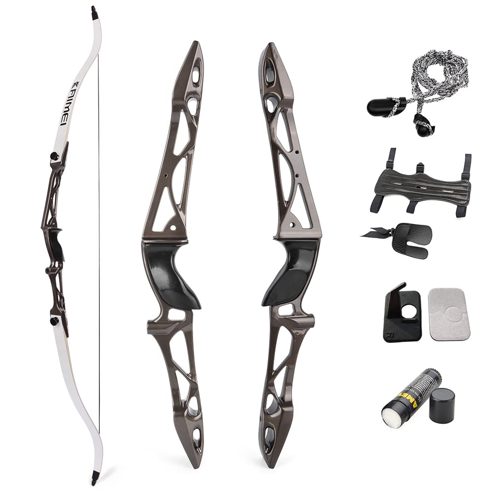 AMEYXGS Bogenschießen Takedown Recurve Bogen Set 66" 68" 70" Langbogen 12-40 lbs Sportbogen Jagdbogen Erwachsener Bogen Outdoor Zielübungen