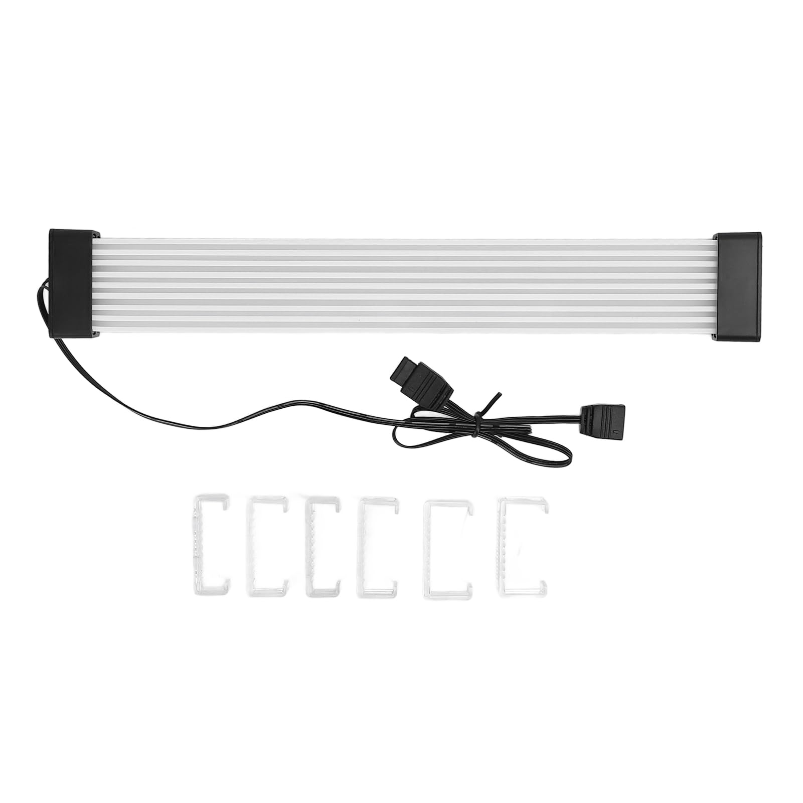 Lazmin112 Cavo GPU RGB da 8 Pin, Prolunga Cavi GPU ARGB da 5 V, Cavo di Alimentazione Scheda Grafica da 8 Pin a 2x8 Pin, con Pettini di Filo, Sincronizzazione, 16 AWG (Testa Nera)