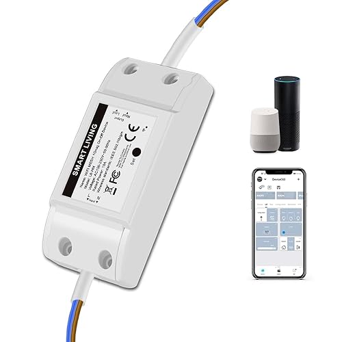 LANBON Interruptor de relé WiFi L8-HM, módulo de interruptor WiFi inteligente para automatización del hogar inteligente funciona con AlexaGoogle