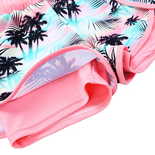 BAOHULU Girls Rash Guard 3 Pieces Swimsuit Long Sleeve Bathing Suit UPF 50+ Beach Swimwear 5-12 Years with Matching Headband2