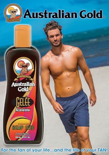 Australian Gold Gelee Dark Tanning Accelerator with Hemp Seed Lotion 250ml