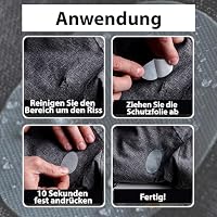 Reparatur Flicken für Daunenjacken, Zelte, 11 Stk, Wasserdicht, Silber – Ansicht 2