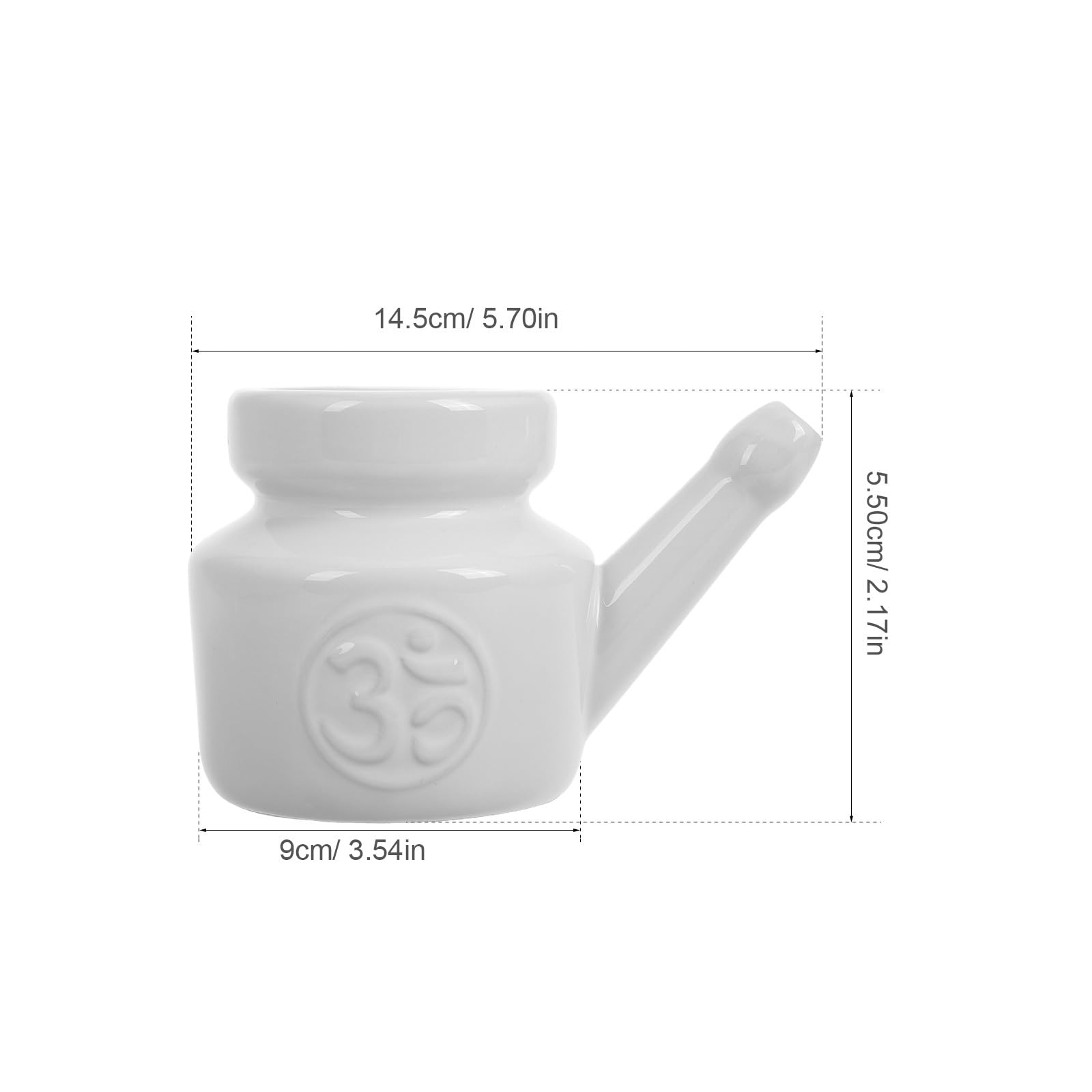 Healvian Lot de 2 marmites Neti en céramique pour le nez, le rinçage nasal, le rinçage nasal, bouteille de lavage du nez, bouteille de nettoyage nasal
