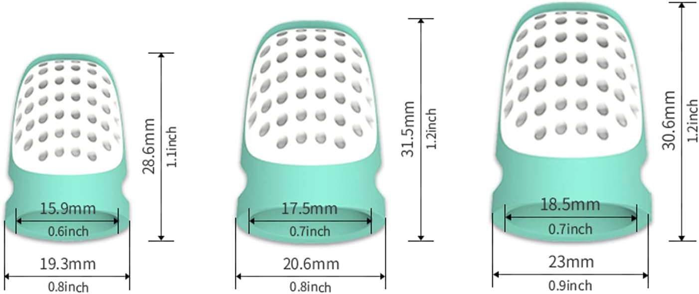 BEN YEDD Half Open Thimble Plastic Splice Anti Tie Hand Finger Protector Cover Hand Sewn DIY Multi Color (Sky Blue 2 Middle)