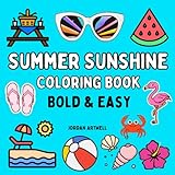 summer coloring book: bold & easy designs for adults and children featuring a variety of beach, ocean, camp, and more!