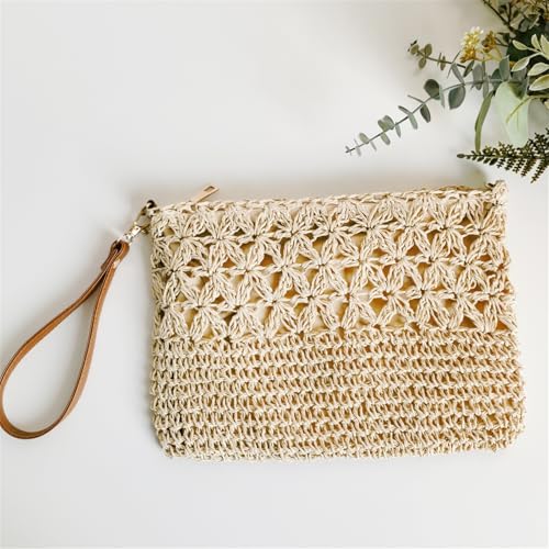 Mtsebmves Women Straw Crossbody Bag Beach Woven Handbag Adjustable Strap Handmade Rattan Shoulder Bags3