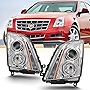 ACANII - For [Halogen Model Only] 2008-2014 Cadillac CTS CT-S [OE Style] Projector Headlights Headlamps Pair Left+Right