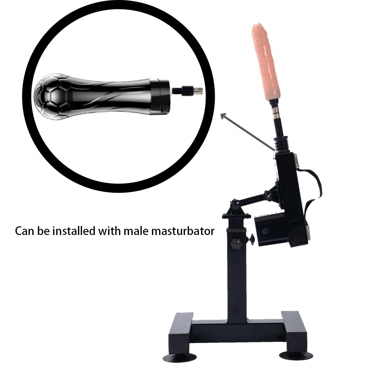 SM Sex Toy Sex Machine Muebles sexuales for Parejas Soporte de Mano portátil extraíble con Adaptador de Ventosa Máquina Sexual Consolador Máquina Muebles sexuales Juguetes sexuales for Mujeres