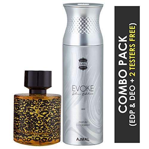 Maryaj Wild Speed Eau De Parfum Citrus Spicy Perfume 100ml for Men and Ajmal Evoke Silver Edition Him Deodorant Spicy Floral Fragrance 200ml for Men - Image 2