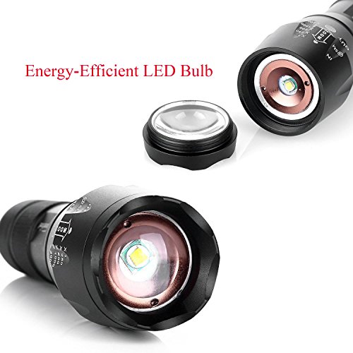 2 Pack Tc1200 Tactical Flashlight 3000 Lumens Zoomable 5 Modes For Hurricane Camping Hiking Etc #TOP5