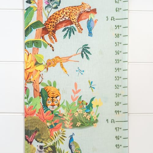 Image of ZOOKEEPER Height Chart for Kids (19 inch-72 inch) Premium Canopy in Kanha Durable Cotton Wall Hanging Growth Measuring Ruler for Baby Room, Nursery and Playroom Cute Home Wall Decor and Perfect Gift for Boys and Girls