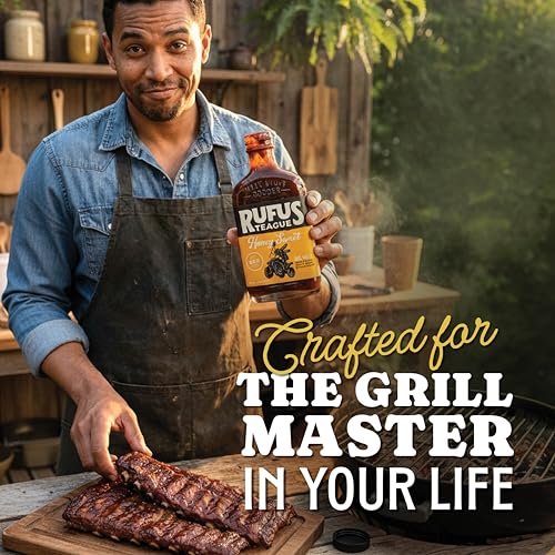 Rufus Teague Sweet BBQ Sauce Gift Set, Ultimate Variety Pack for Grilling and Marinating, 6 Flavor Collection, Ideal BBQ Gifts for Men Who Love Grilling