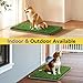 Stainless Steel Dog Grass Pad with Tray, 28'' x 20'' Dog Litter Box with 2pcs Reusable Artificial Grass Mats, Dog Grass Potty Tray with Washable Dog Pee Pad for Balcony Indoor Outdoor Use
