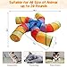 Depets Cat Tunnel for Indoor Cats, 5 Way Large Cat Play Tunnel & Tube with Play Ball, S-Shaped Folded Pet Tube with Interactive Peephole, Ideal for Indoor Exercise for Kittens Puppies Rabbits
