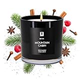 Lulu Candles | Mountain Cabin | Smells Like Outdoors & Pine | Luxury Scented Soy Jar Candle | Hand Poured in The USA | Highly Scented Long Lasting (9 Oz.)