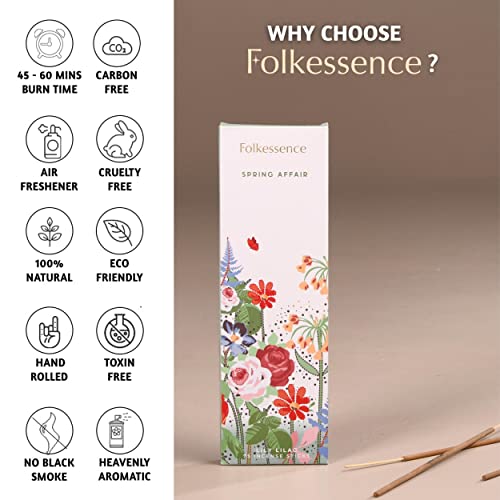 Folkulture Lily Lilac Incense Sticks - Pack Of 75 Insenses For Healing - Natural And Non - Toxic Inscents Sticks For Relaxation - Organic And Slow Burning Aroma Sticks For Meditation (Spring Affair) #TOP3
