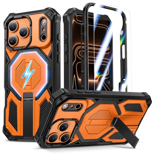 Coque MagSafe iPhone 17 Pro Max orange idéale pour regarder vos vidéos