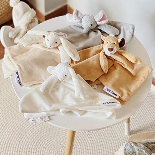 Twistshake Peluche avec Doudou Plat Carré Mouchoir en Polyester, Doudou et Peluches d’éveil et