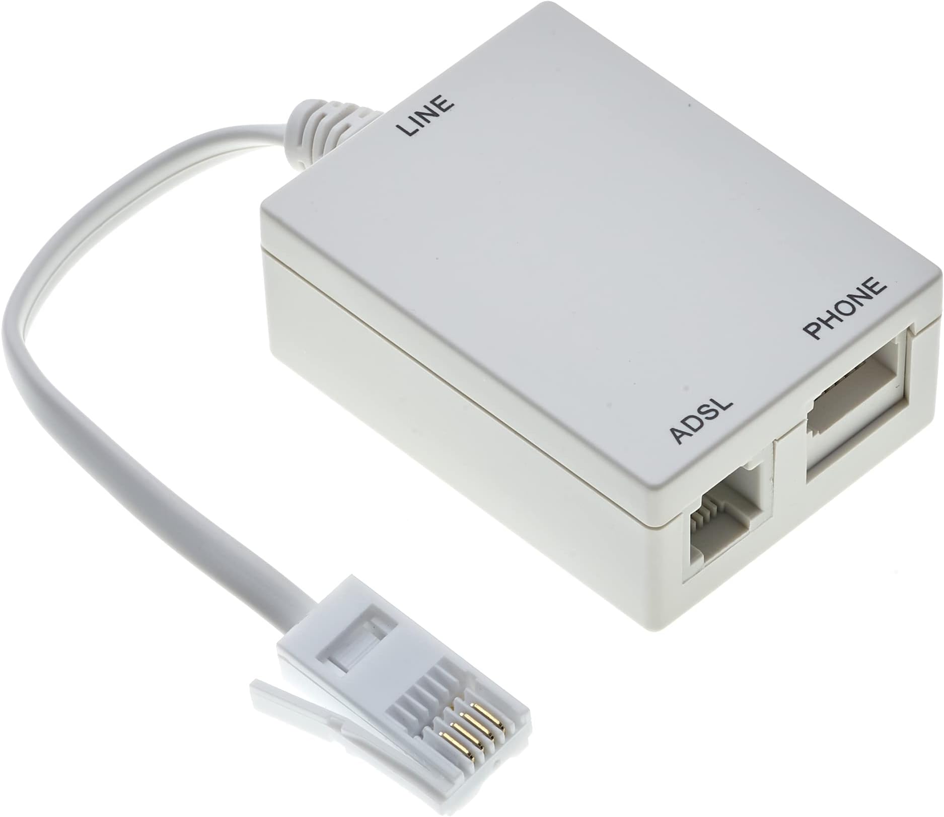 ADSL Microfilter with Cable Lead and RJ11 Connection Adapter - BT Plug ...