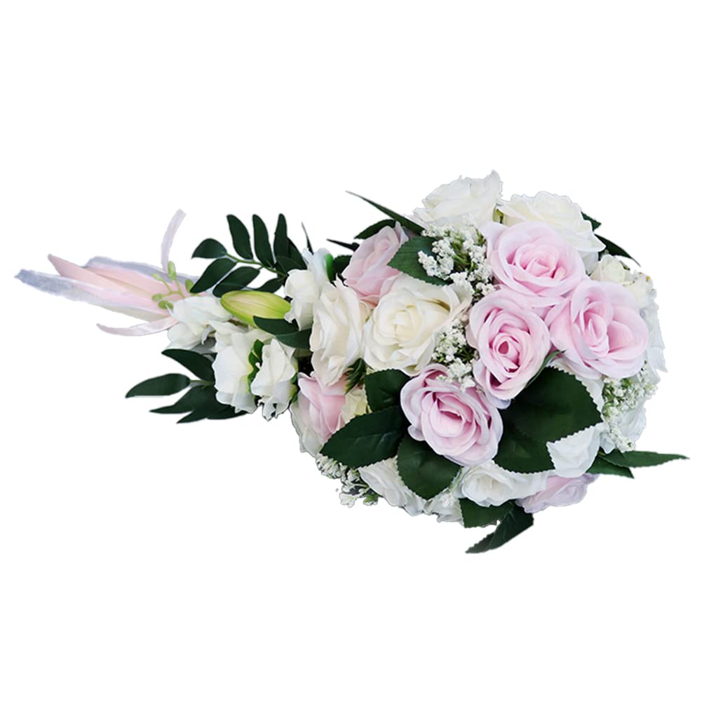 Wedding Bouquet Set - Artificial Silk Roses & Dahlia Flowers For Bride & Bridesmaids, Home Decoration, Gifts - View #6
