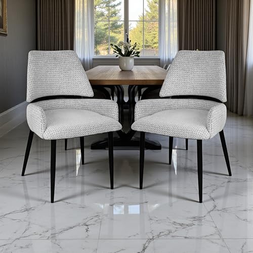 Image of The Attic Lucero Luxe 6 Seater Dining Set,Off White,Rose Gold & Cream,180Cms