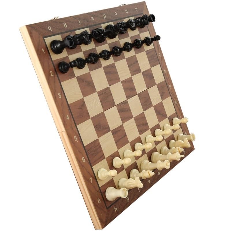 echiquier Échiquier Pliable en Bois, Portable et de Voyage, idéal for Les débutants, idéal for l'école, Le Bureau, Les activités de décoration, Les Tournois d'échecs echecs Jeu(44 * 44cm)