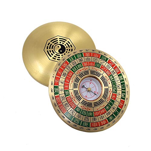Brújula China Feng Shui Metal Multicolor Luo Pan miniatura 3