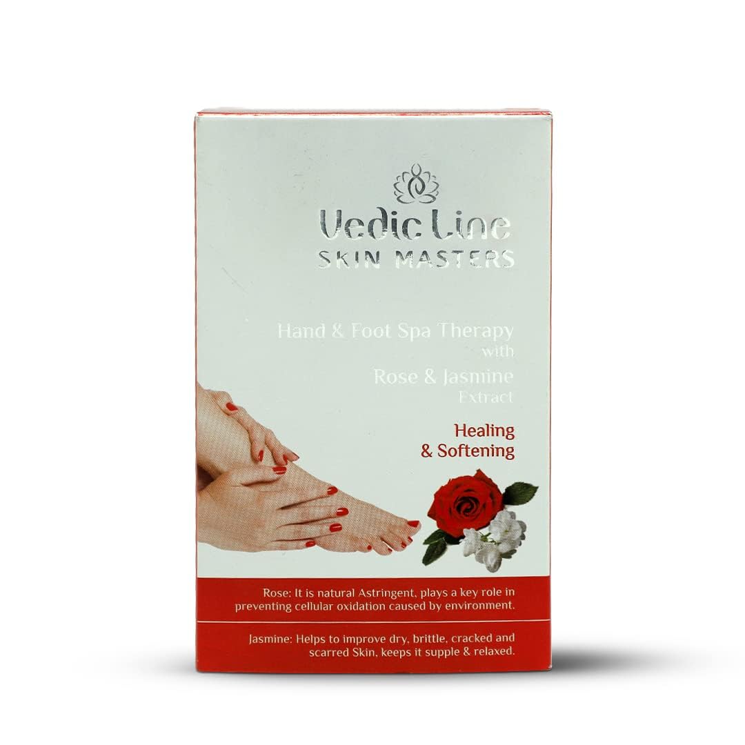 Vedicline Hand & Foot Spa Therapy With Rose & Jasmine Extract Monodose kit Repair Cracked & Dry Heels,Cuticles For Nourished Skin, 92ml-image-34