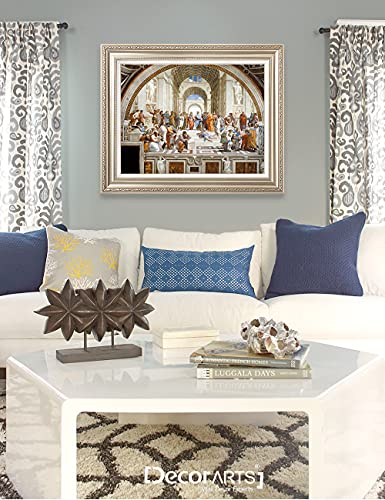 Decorarts - The School Of Athens, Raphael Classic Art. Giclee Prints Framed Art For Wall Decor. Framed Size: 36X30 #TOP1