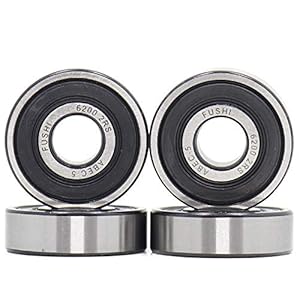 6200-2RS 10x30x9mm Doppelgummidichtungslager, ABEC-5 Vorgeschmierte Drehmaschine Deep Groove Kugellager (Pack von 4Stücks)