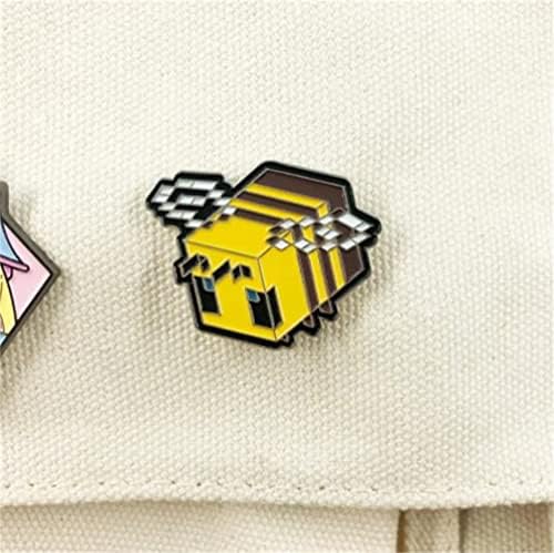Bee Enamel Pin Lapel Pins Badge Brooch Jewelry Accessory for Bags Clothes Caps Cute Brooch Lapel Pins for Women Girls Kids Gift