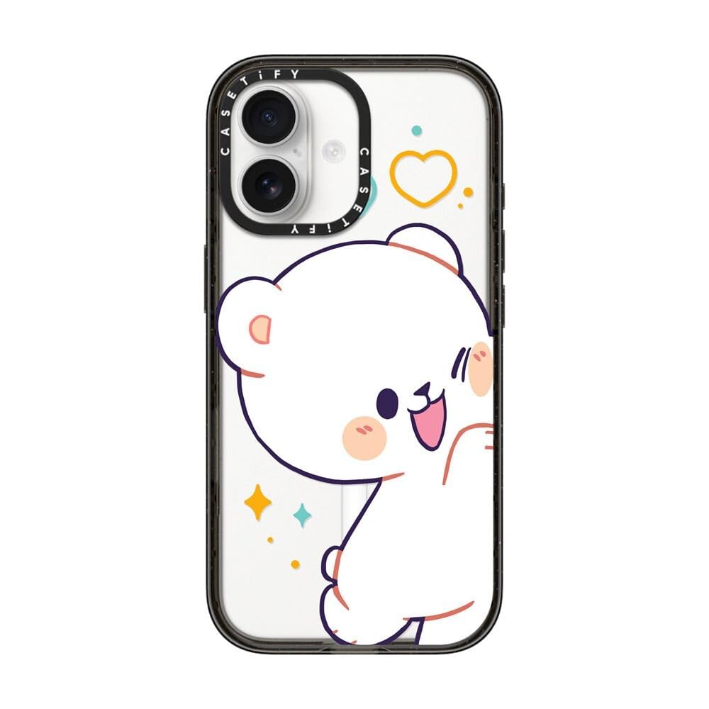 CASETiFY インパクト iPhone 17 ケース [MagSafe対応/薄型 軽量/耐衝撃] - Bumping Milk - クリア ブラック