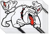 Hochwertiger Druck und Folie 10 Bogen 270 mm x 180 mm - Konvolut Sparpack Bulldogge weiss Sticker Motorsport Motocross Auto Roller Tuning Aufkleber wetterfest Modellbau