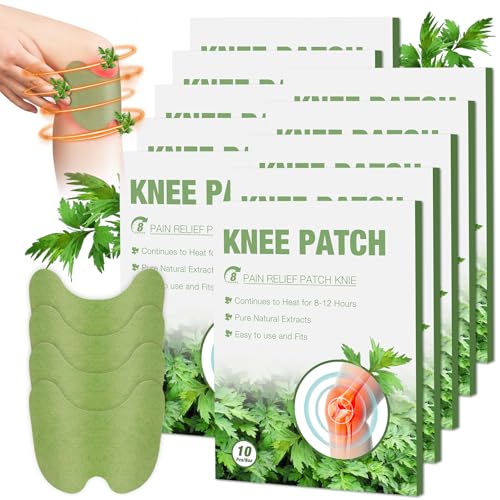 FENGQ Patch Anti Douleur Genou (100 Pièces), Patch Chauffant Dos, Patch Cou Anti Douleur, Patchs de Soulagement de la Douleur, Pain Relief Patches pour genou, dos, nuque et douleurs musculaires