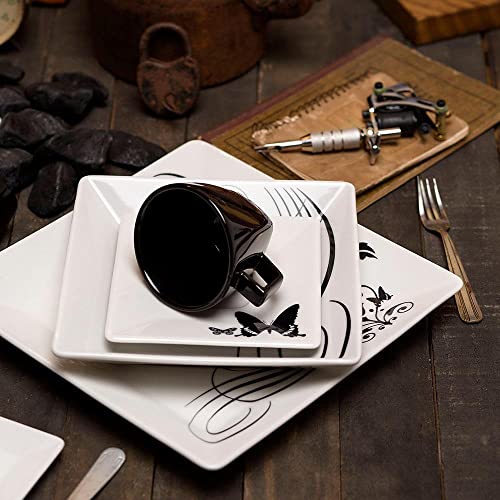Conjunto De 6 Xícaras Grandes 200 Ml Com Pires Quartier Tattoo - Oxford