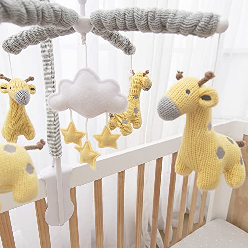 Living Textiles Baby Musical Mobile - Noah Giraffe | Crib Toy, Knitted Woodland Characters, Nursery Decor, Calming Soother With 12 Lullabies | Baby Essential And Perfect Baby Toy For Boys And Girls #TOP2