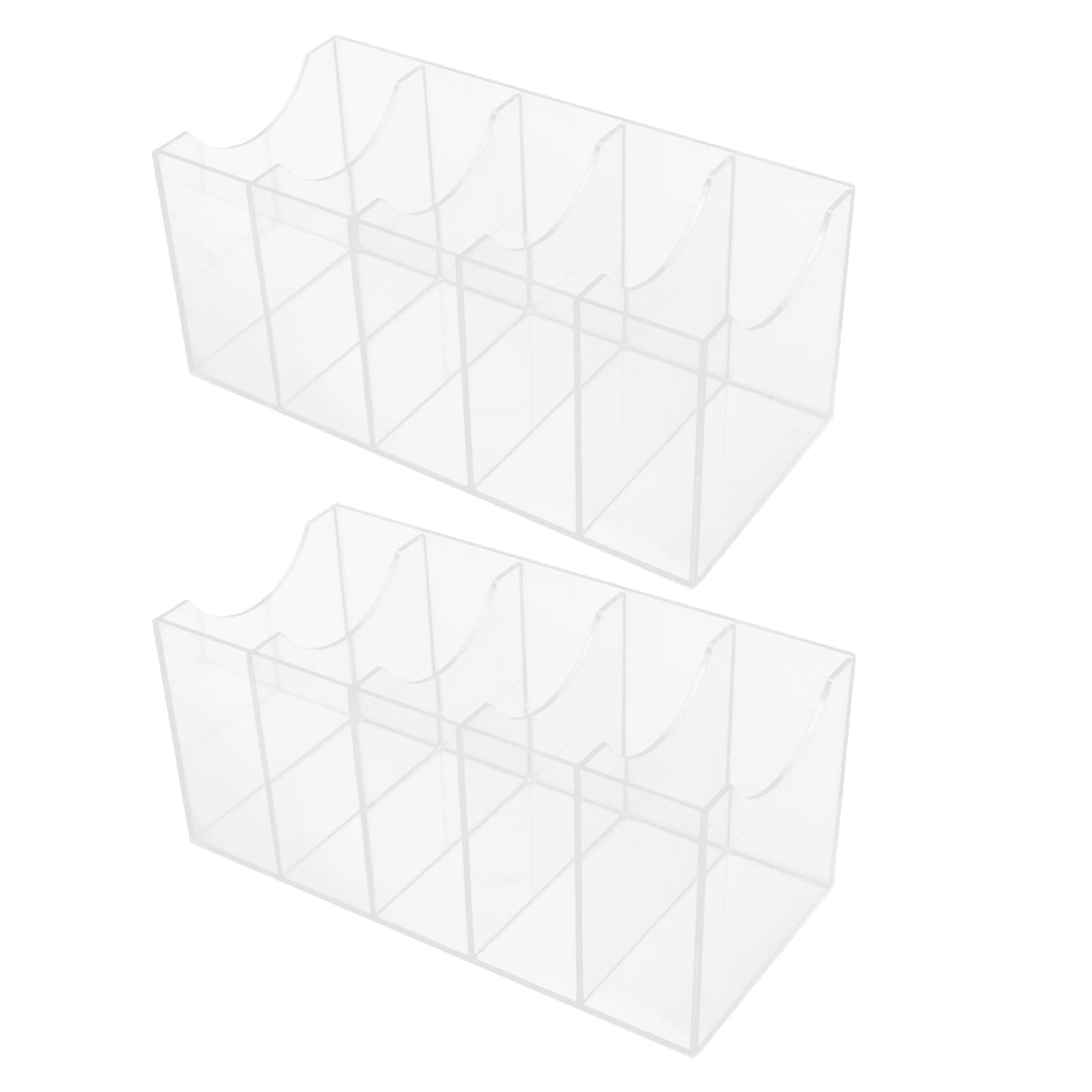Homoyoyo Organizador de Cinturones Caja de Almacenamiento para Armario Acrílico Transparente 5 Compartimentos 2 Piezas, Adecuado para Exhibición en Tiendas