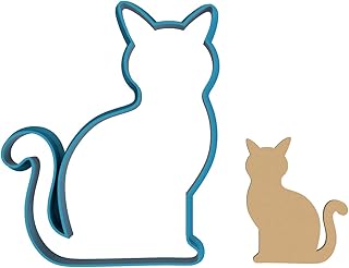 Black Cat Outline - Cookie Cutter/Sugar Cookie/Fondant/Clay (1406)