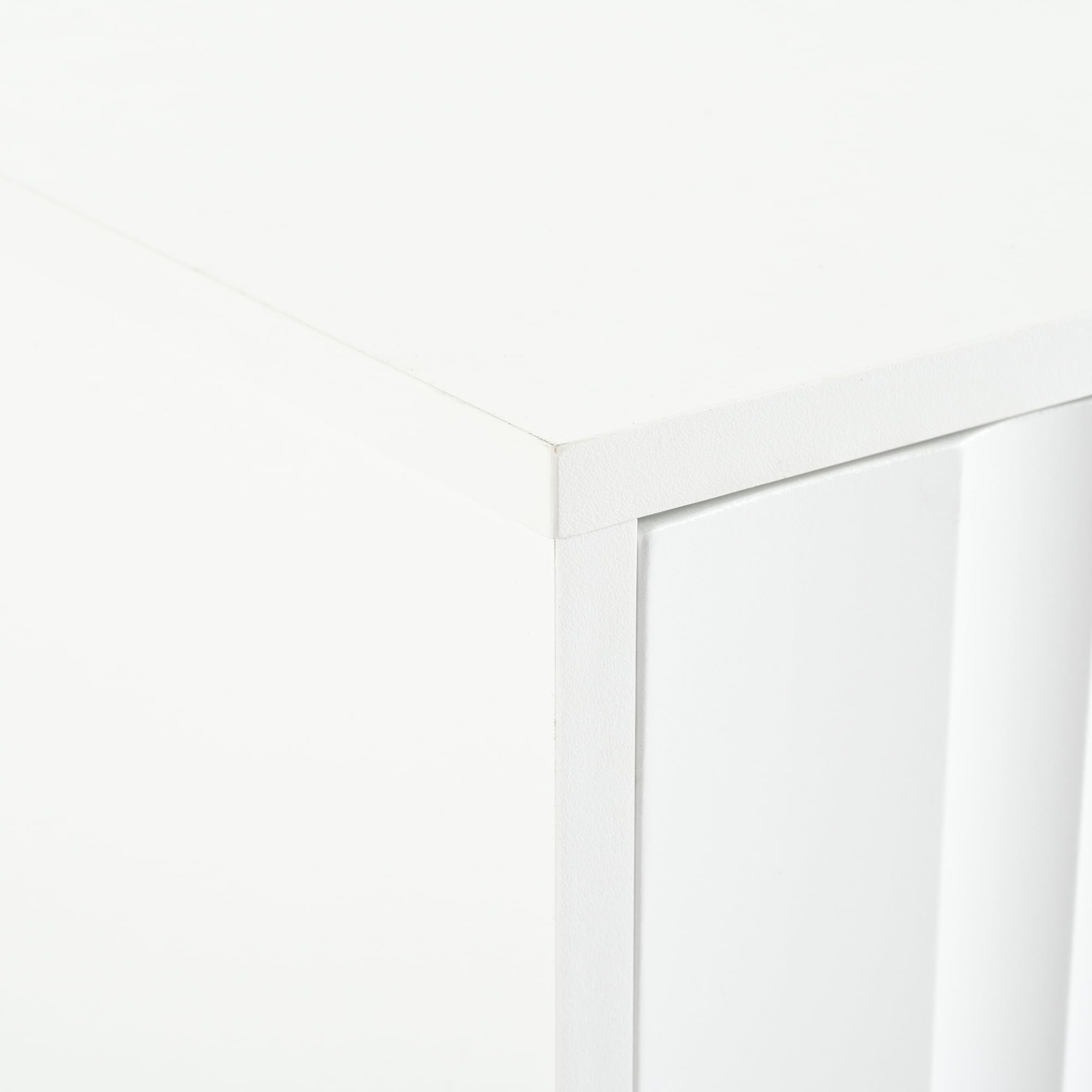 KAZZIO Mobile TV, 190 x 38 x 48 cm, gambe dorate, design porta scanalata (bianco)