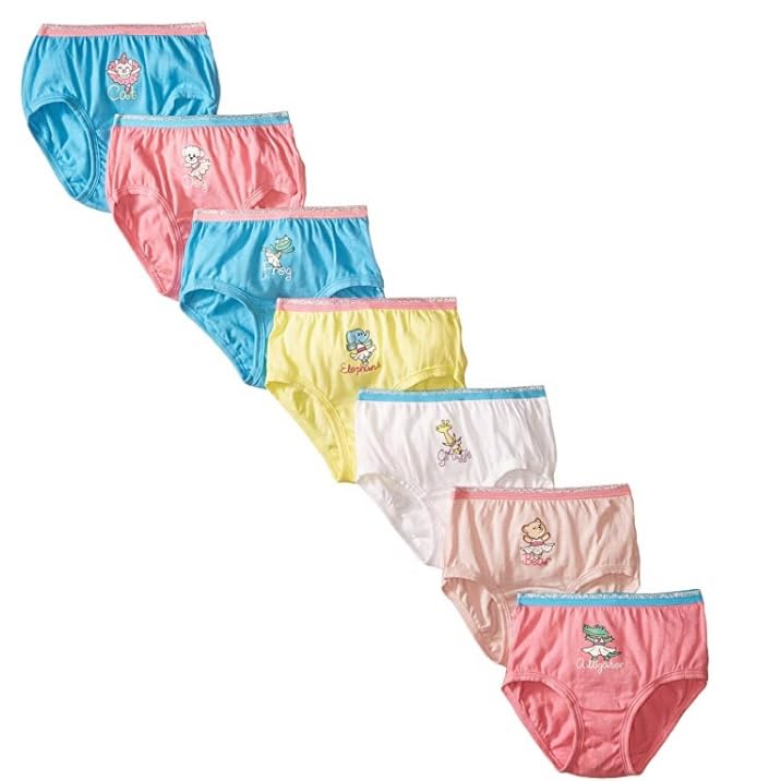 Fruit of the Loom Girl's Toddler Brief, Assorted, 4T(Pack of 7)