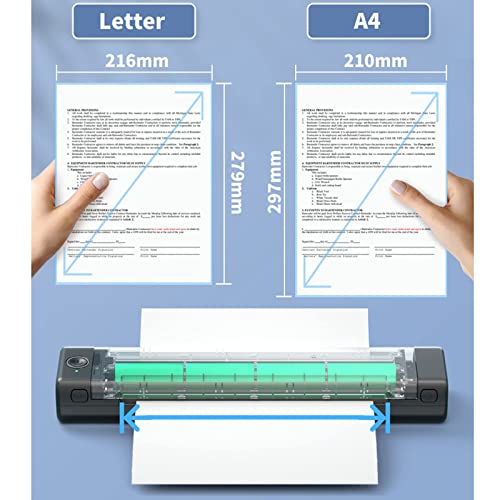 Image of Portable Printers Wireless for Travel, Thermal Tattoo Stencil Printer for Office,Letter Bluetooth Compact Printer for 8.5 inchx11 inch Size