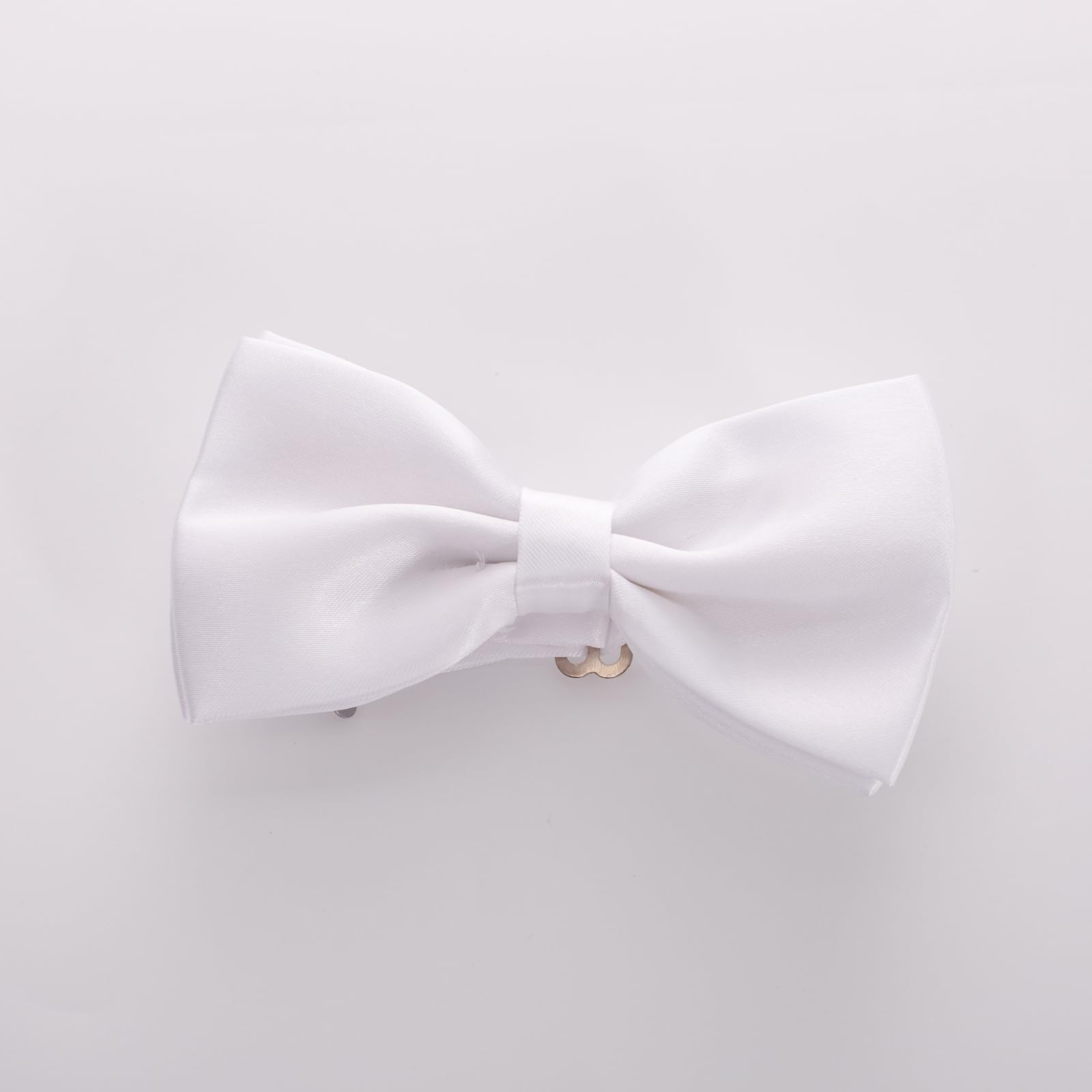 PaulJones Camicia Elegante in Raso di Seta da Uomo a Maniche Lunghe | Papillon abbinato, finta seta, lucido, cena e festa