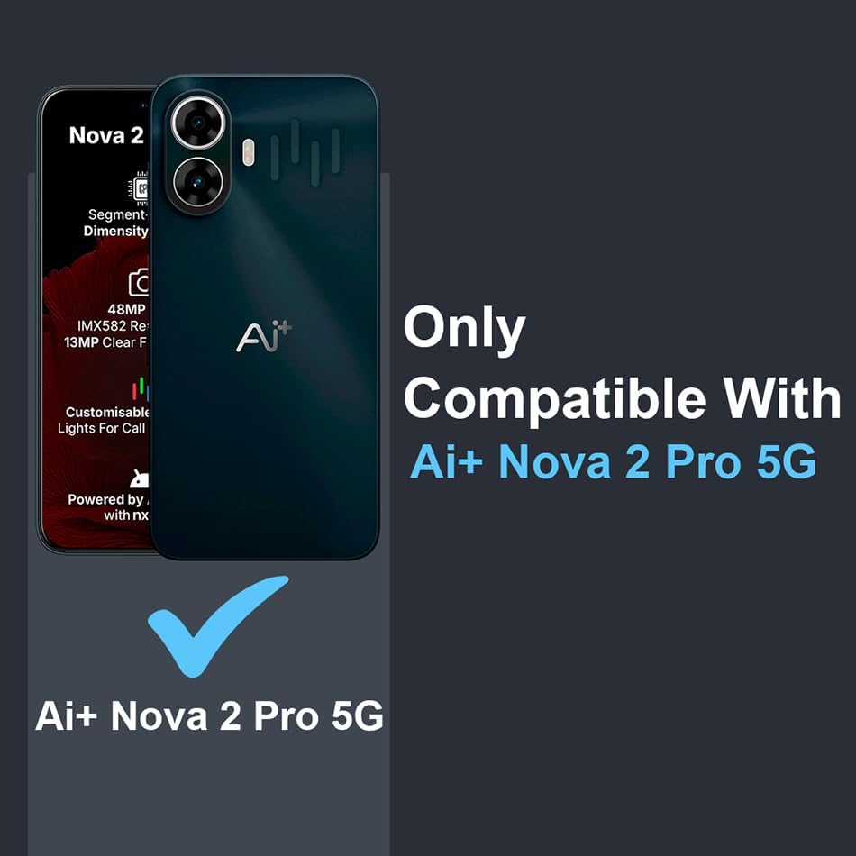 Image of COVERBLACK Back Cover Compatible for Ai Plus Nova 2 Pro 5G | Flexible Rubber Anti-Yellow Soft Case - Transparent