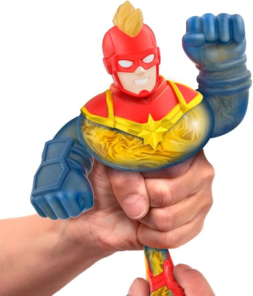 BANDAI - Heroes of Goo JIT Zu - Figura de Acción Marvel - Cap Marvel Multicolor CO41487 - 2