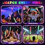 LovesTown 20PCS LED Foam Sticks, Glow Sticks Bulk Party Favors with 3Modes Flashing, Glow in The Dark Party Supplies for Wedding, Spooky Celebrations, Camping, Birthday, Carnival, New Year - Image 4