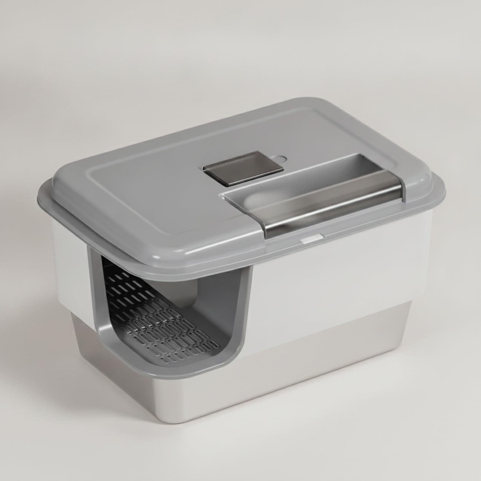 Lettiera Chiusa Antiodore, Grigio Bianco, style to 1