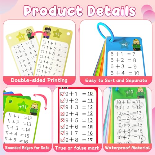 Tableau de multiplication et additions effaçable pour stopper la frustration des maths - 4