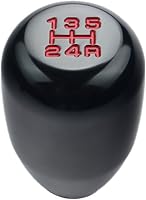 DEWHEL JDM Black Aluminum 5-Speed Manual Shift Knob M10x1.5 for Honda Civic Accord Acura Integra RSX Type-R Style