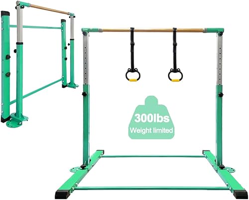 Miniatura 9 de Equipo de entrenamiento de gimnasia, barra de equilibrio ajustable para niños, para usar en el piso del hogar, 8 pies de largo