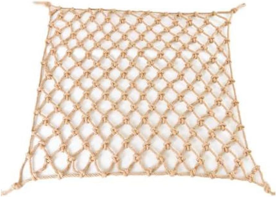 Child Safety Netting for Home Balcony Stair Anti Falling Playground Ladder Railing Climbing Net Made of Natural Jute Hemp Heavy Duty Cargo Protection Net for Truck Trailer